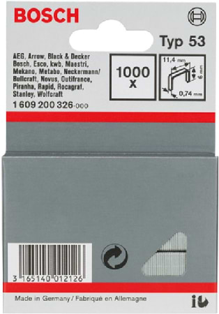 Фото - Скобы Bosch 1000 шт. (1.609.200.326)