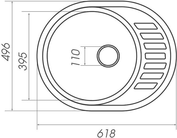 Фото - Мийка кухонна VALESO 6250 SOUL матова Чорний металік