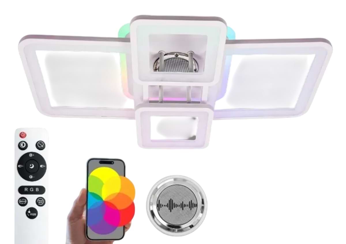 Люстра VALESO с музыкальной колонкой и RGB YZD1269 White