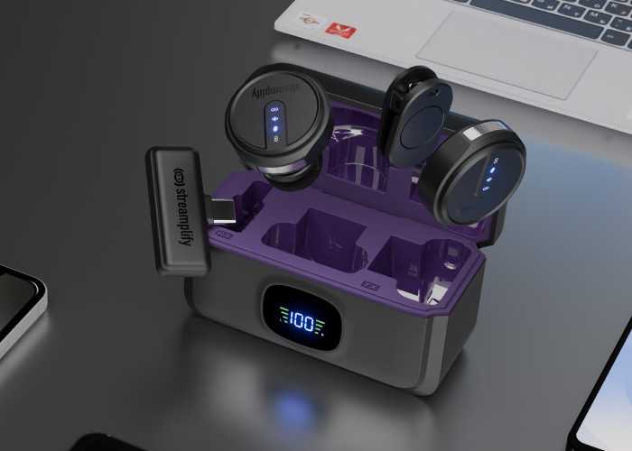 Фото - Мікрофон для смартфона Streamplify MIC GO-48-WL Black (SPML-MG1C051.11)