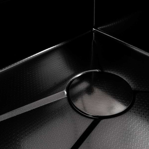 Фото - Мийка кухонна Platinum CM 75x46C PVD чорна Handmade "ВОДОСПАД" (Декор)