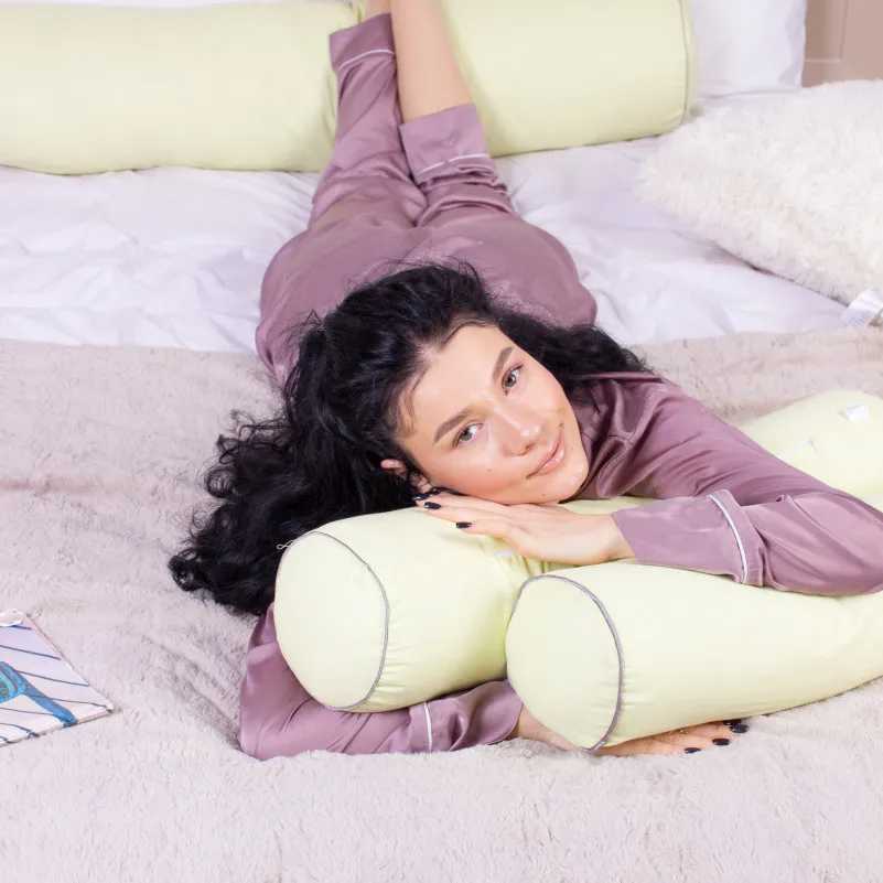 Фото - Подушка валик MirSon №8542 Naturale Line 12-0525 Tiziana 100% Memory 15x50 см (2200006340515)