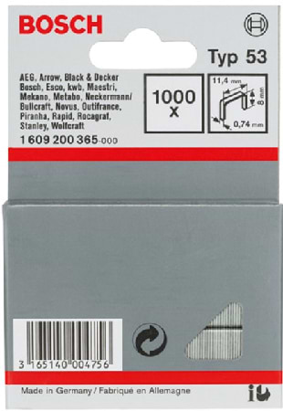 Фото - Скобы Bosch 1000 шт. (1.609.200.365)