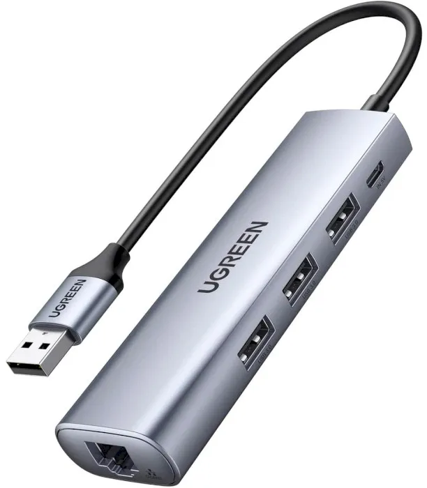Фото - Док-станція UGREEN CM266 USB A 3.0-HDMI/USB 3.0x3/HDMI/RJ45/Micro USB Gray (60812)