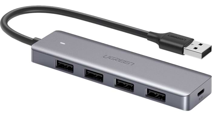 Хаб USB UGREEN CM219 4-port 15см USB 3.0 Gray (50985) - Фото 1