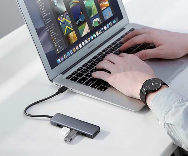 Фото - Хаб USB UGREEN CM219 4-port 15см USB 3.0 Gray (50985)