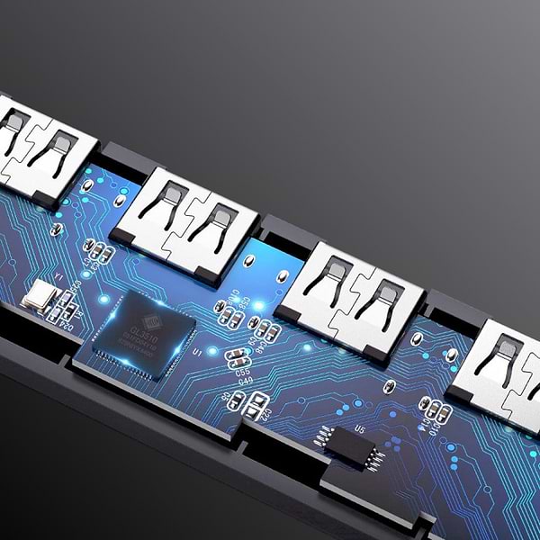 Фото - Хаб USB UGREEN CM219 4-port 15см USB 3.0 Gray (50985)
