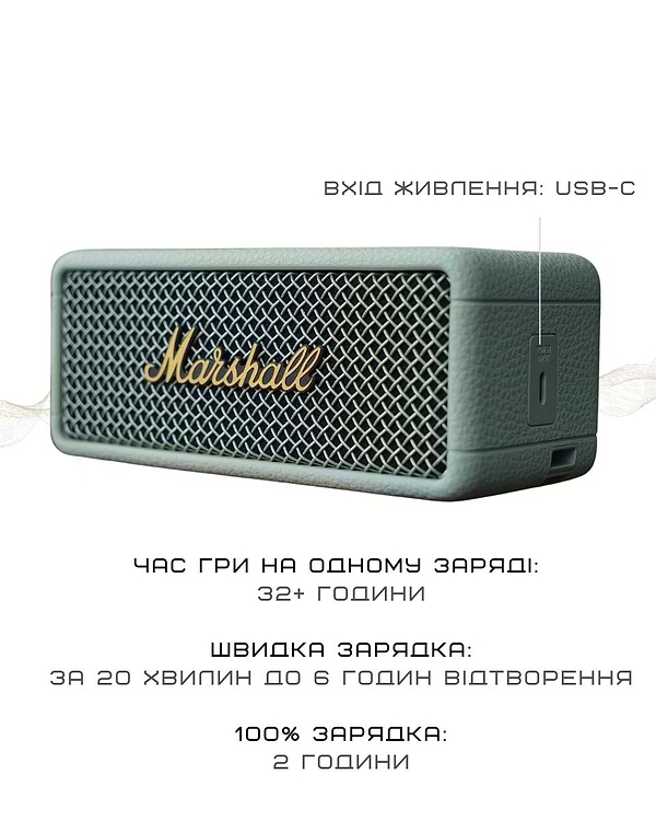 Фото - Портативная акустика Marshall Portable Speaker Emberton III Sage (1007861)