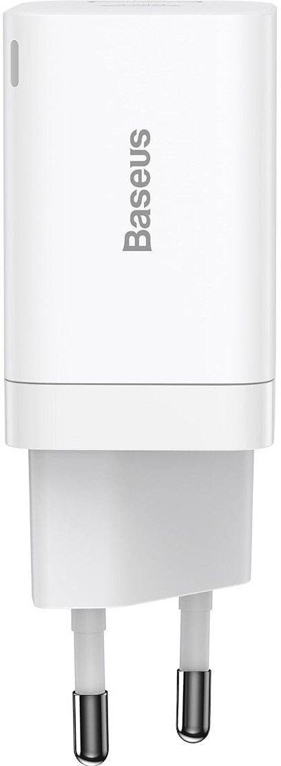 Сетевое зарядное устройство Baseus Super Si Pro Quick Charger Type-C+USB 30W White (CCSUPP-E02) - Фото 1