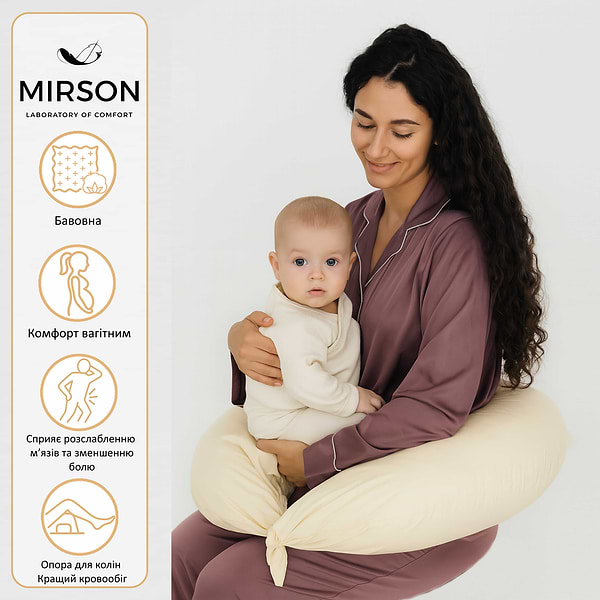 Фото - Подушка для годування MirSon №10088 Naturale Line  12-0712 Calvina (2200007216215)