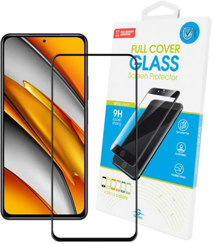 Защитное стекло для смартфона Global Full Glue for Xiaomi Poco F3 Black (1283126511882)