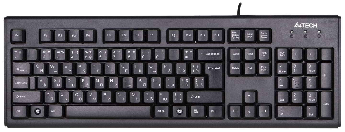 Клавіатура дротова A4tech KM-720 USB Black - Фото 1