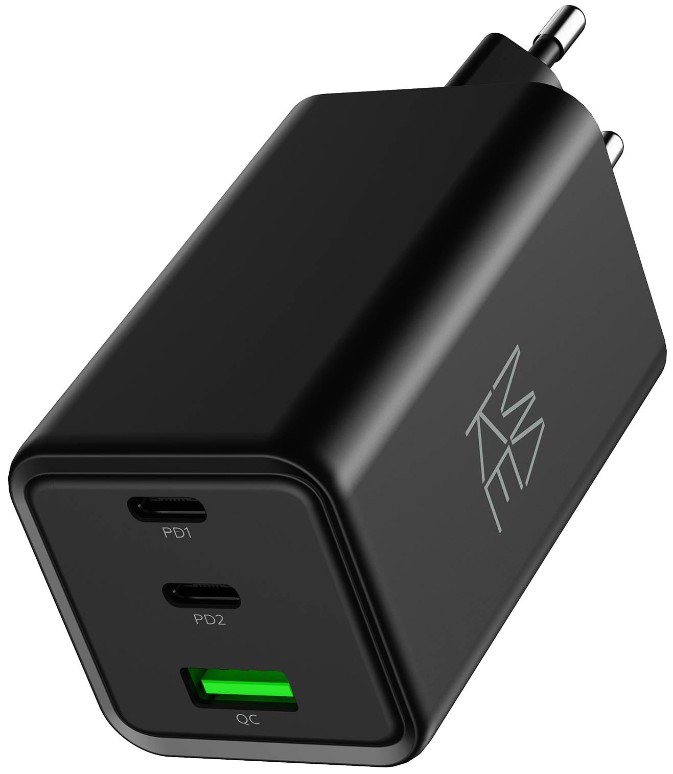 Купити Мережевий зарядний пристрій MAKE 100W GaN 2xPD + QC3.0 Black (MCW-10031GBK) - Фото 1 Мережевий зарядний пристрій MAKE 100W GaN 2xPD + QC3.0 Black (MCW-10031GBK) - Фото 1