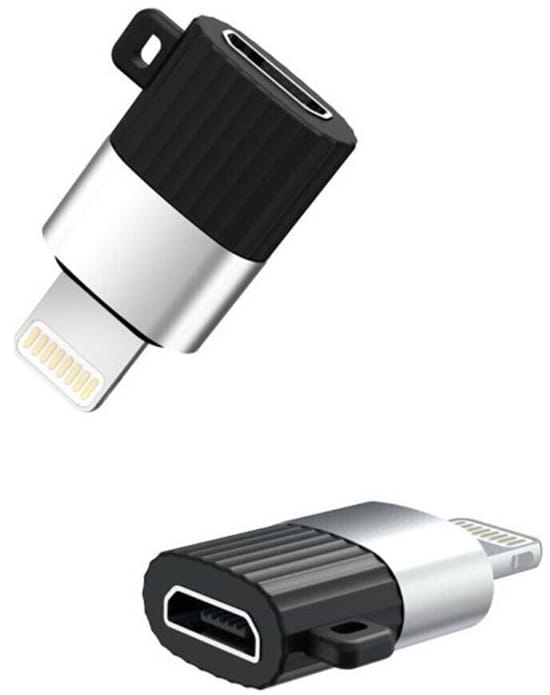 Перехідник XO NB149B microUSB-Lightning Black (00000013802) - Фото 1