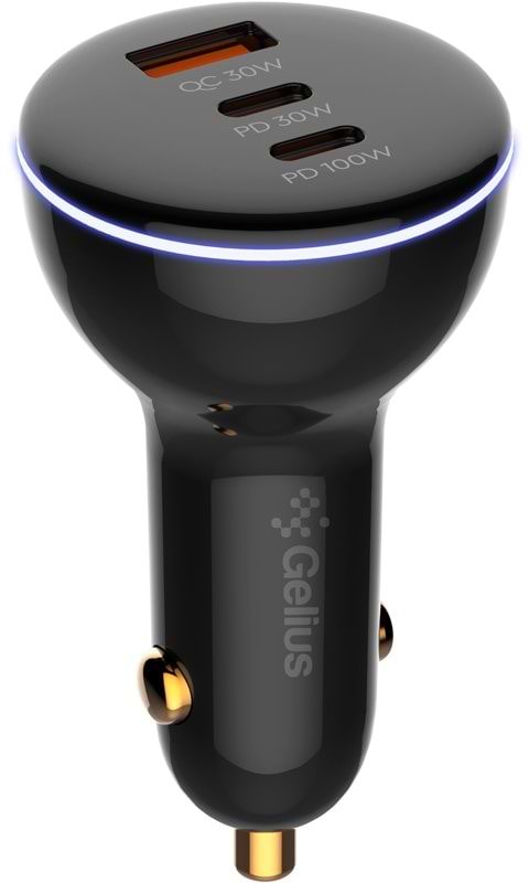 Автомобильное зарядное устройство Gelius Tronex GP-CC012 1USB + 2Type-C 160W Black (101285) - Фото 1