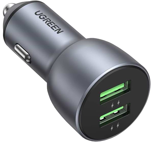 Автомобільний зарядний пристрій UGREEN CD213 36W 2xUSB QC 3.0 3A Car Charger Dark Blue (10144) - Фото 1