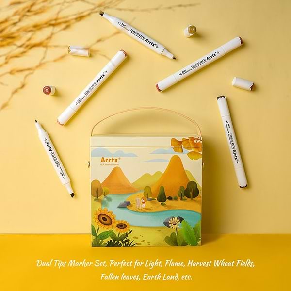 Фото - Набір маркерів Arrtx Alp ASM-02YL 40 кольорів, жовтий тон (LC302185)