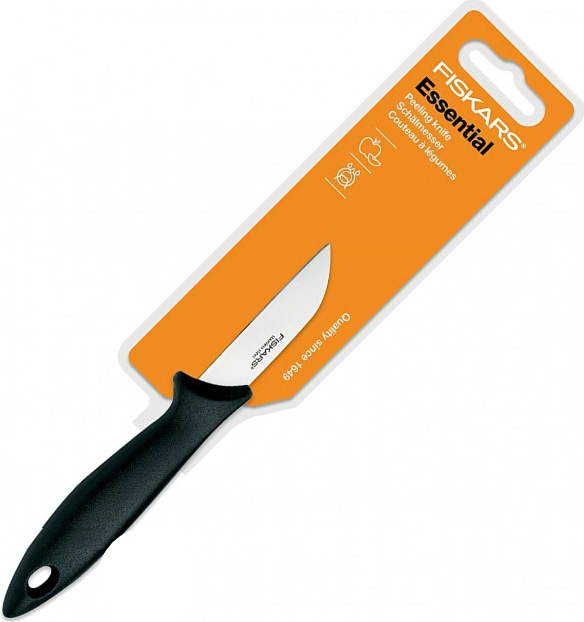 Фото - Ніж для овочів Fiskars Essential 7 см (1023780)
