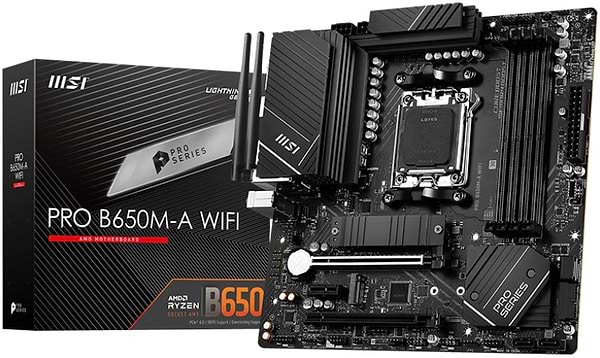 Фото - Материнская плата MSI AMD B650 SAM5 MATX (PRO B650M-A WIFI)
