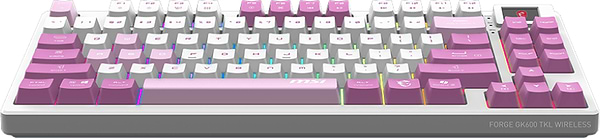 Фото - Клавіатура бездротова ігрова MSI GAMING VIOLET UA FORGE GK600 TKL W VIOLET