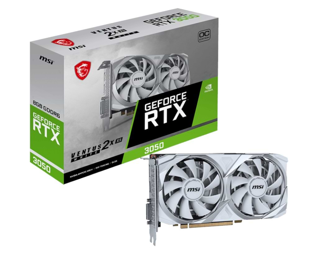 Фото - Відеокарта MSI Nvidia GeForce RTX 3050 VENTUS 2X XS WHITE 8G OC