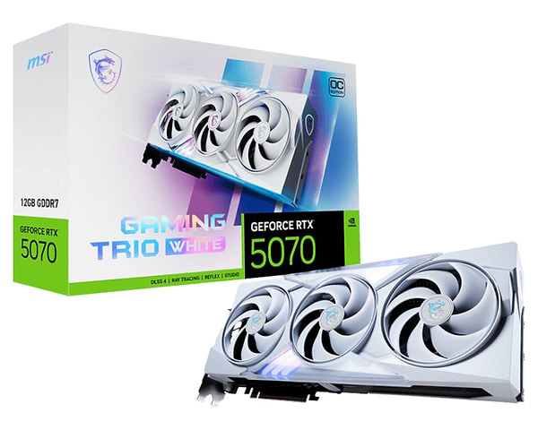 Фото - Відеокарта MSI NVIDIA GeForce RTX 5070 12G GAMING TRIO OC WHITE