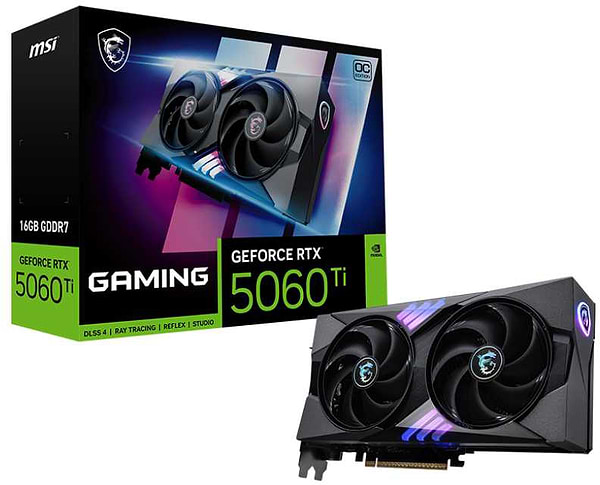 Фото - Видеокарта MSI RTX 5060 Ti 16G GAMING OC Фото - Видеокарта MSI RTX 5060 Ti 16G GAMING OC