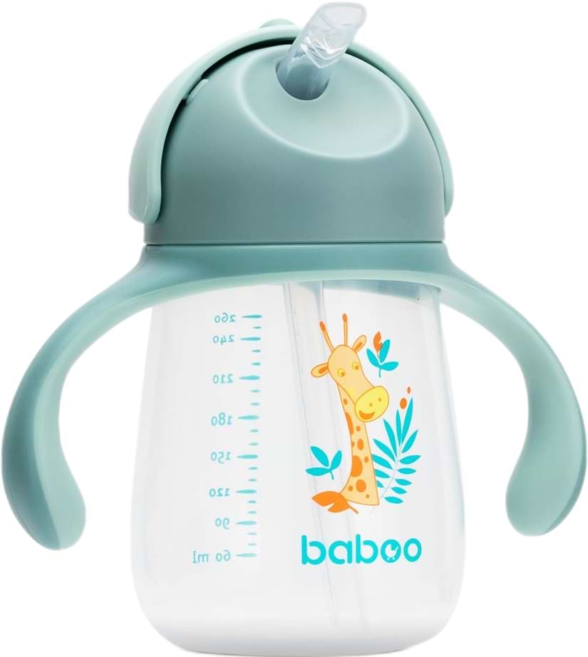 Чашка-непроливайка дитяча Baboo 260 мл Safari Green (8-122)