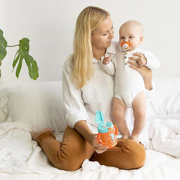 Фото - Кругла пустушка Baboo Sea Life 6+ міс Orange (5-028)