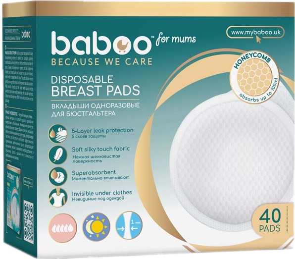 Фото - Прокладки для груди Baboo 40 шт. (2-103)