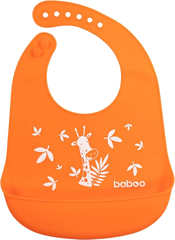 Нагрудник силіконовий Baboo Safari Orange (11-006)