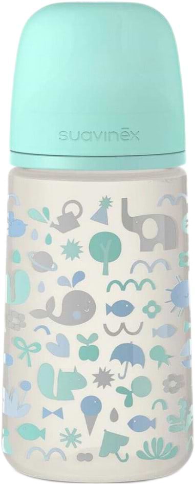 Пляшка для годування Suavinex Memories - історії малюків зелена (307118)
