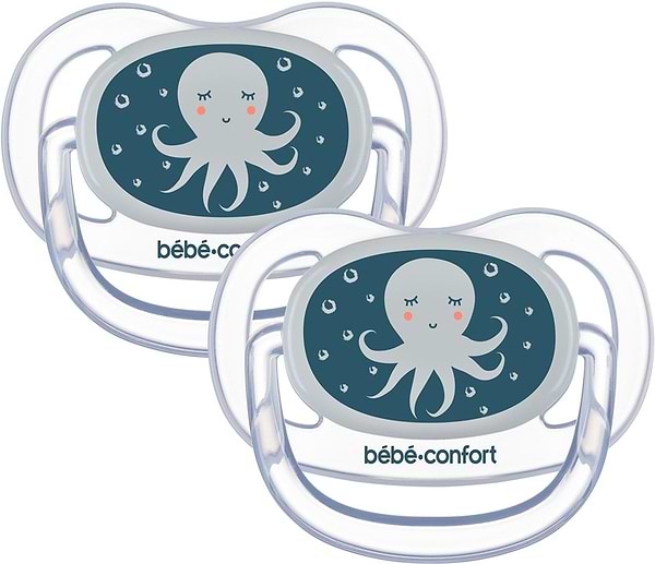 Фото - Ортодонтическая пустышка Bebe Confort Physio Air Dummy Gardener 2 шт. 0/6 Blue Octopus