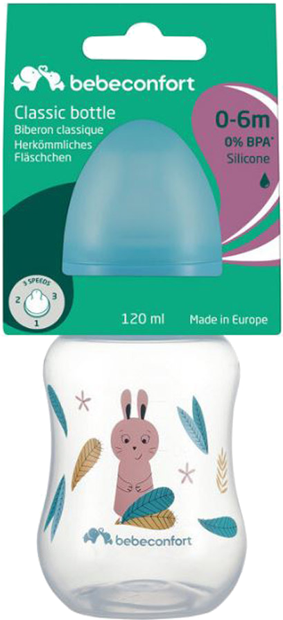Пляшка для годування Bebe Confort PP 120ml S.1 з силіконовою пустушкою Little Buddies