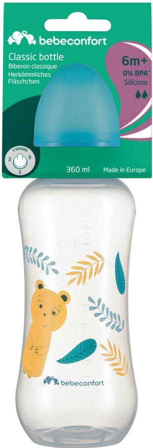 Пляшка для годування Bebe Confort PP 360ml S.2 з силіконовою пустушкою Little Buddies