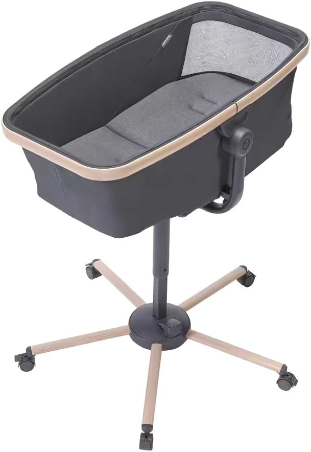 Кроватка детская овальная трансформер Maxi-Cosi ALBA Beyond Graphite