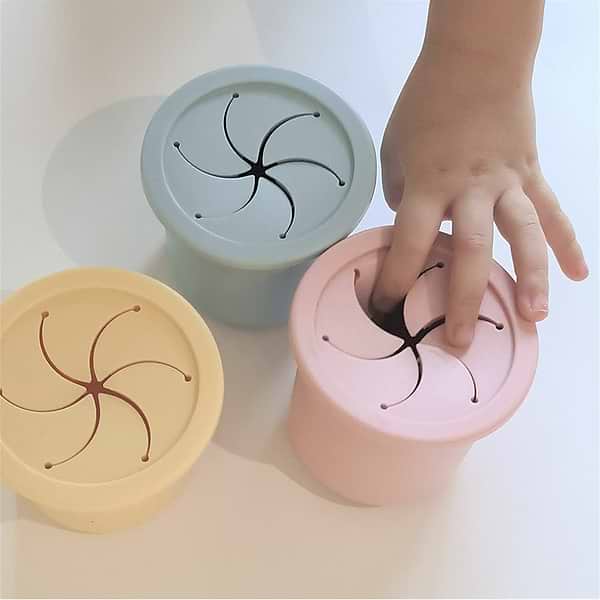 Фото - Чашка MinikOiOi Sip+Snack - Pinky Pink/Powder Grey (101100108)