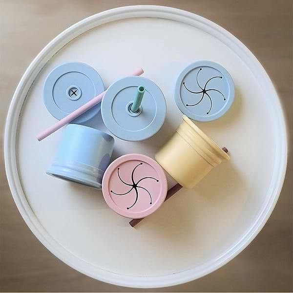 Фото - Чашка MinikOiOi Sip+Snack - Pinky Pink/Powder Grey (101100108)