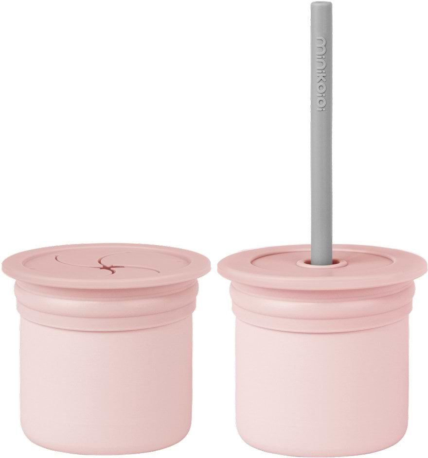 Чашка MinikOiOi Sip+Snack - Pinky Pink/Powder Grey (101100108)