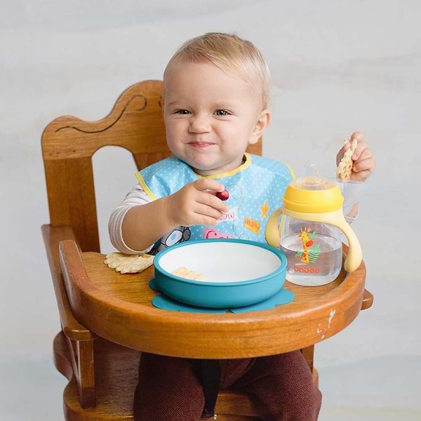 Фото - Уцінка - Тарілка для малюка Baboo Turquoise (9-024)