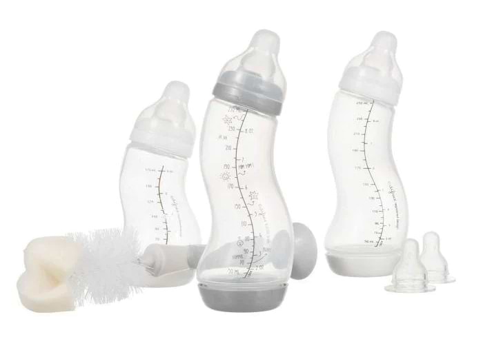 Пляшка для годування Difrax 3 шт. антиколікові, щіточки для чищення, 2 шт маленькі соски (601)