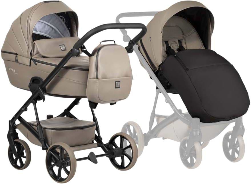 Коляска универсальная 2 в 1 Tutis VIVA6 plus Leather Cappuccino