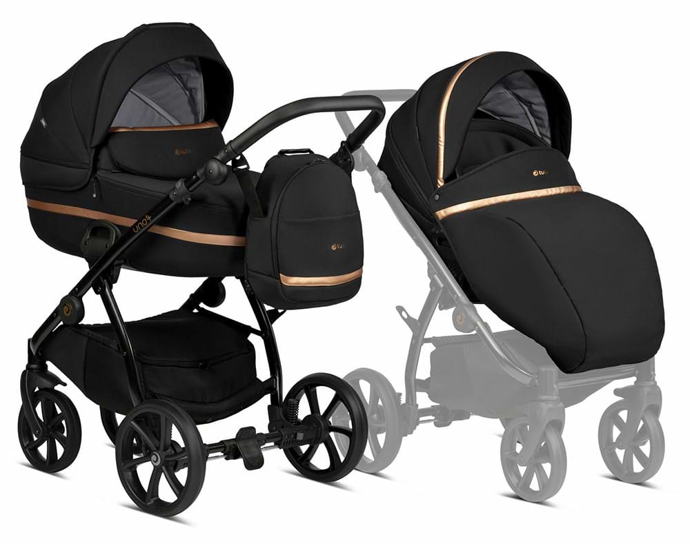 Коляска універсальна 2 в 1 Tutis Uno3 plus BLACK EDITION Copper - Фото 1