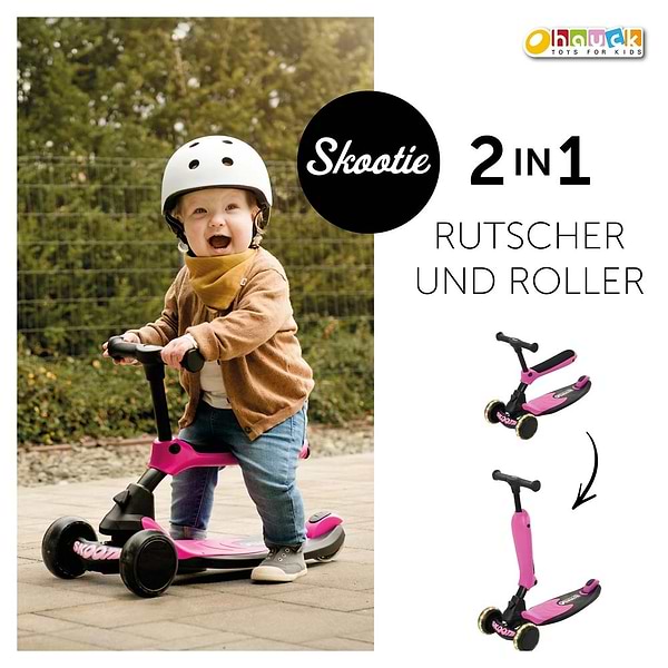 Фото - Трёхколёсный самокат HAUCK Neon Pink