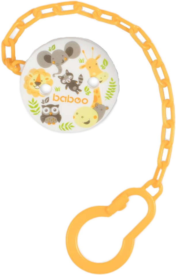 Держатель пустышек Baboo Safari 0+ мtс Orange (7-307)