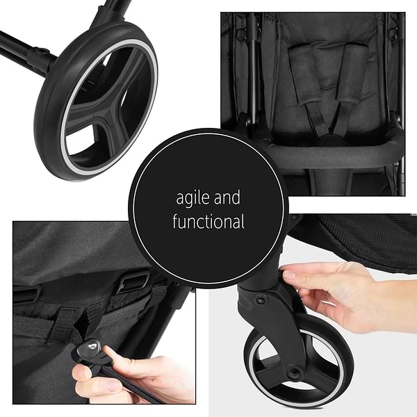 Фото - Уцінка - Коляска для двійні прогулянкова HAUCK Swift X Duo Black