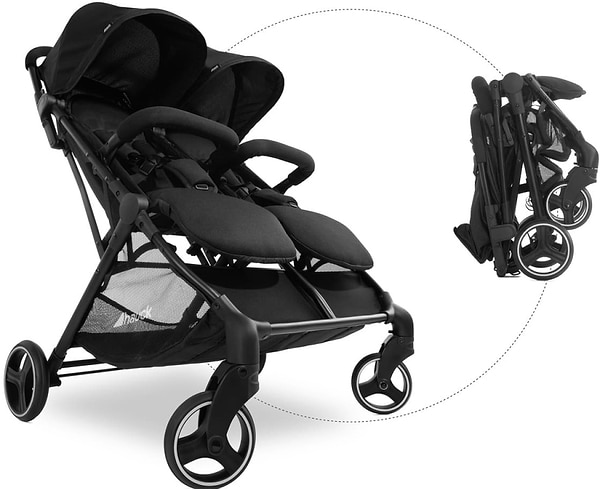 Фото - Уцінка - Коляска для двійні прогулянкова HAUCK Swift X Duo Black