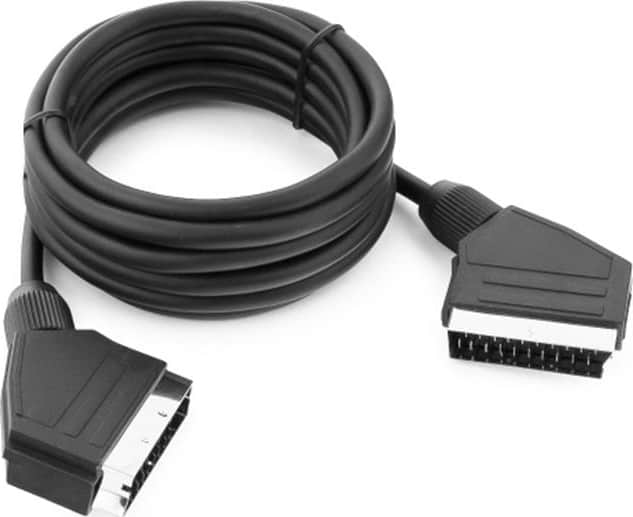 Кабель Scart - RCA Merlion Scart-Scart 1.2m Black (TT-SCART (M)/(M)-1.2) - Фото 1