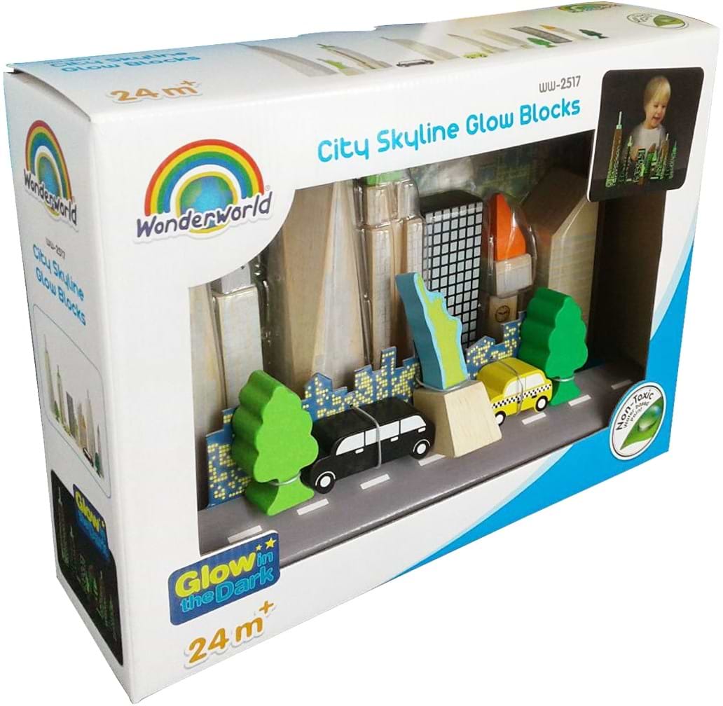 Дерев'яний конструктор для малюків Wonderworld Мегаполіс (WW-2517)