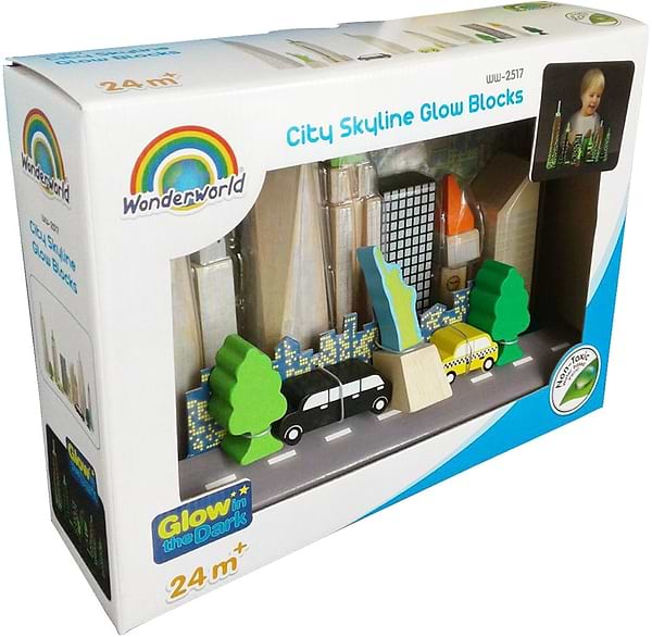 Фото - Дерев'яний конструктор для малюків Wonderworld Мегаполіс (WW-2517)